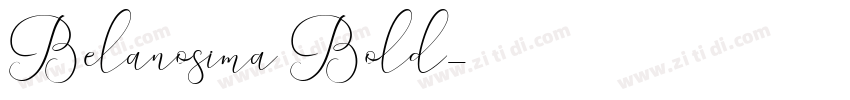 Belanosima Bold字体转换